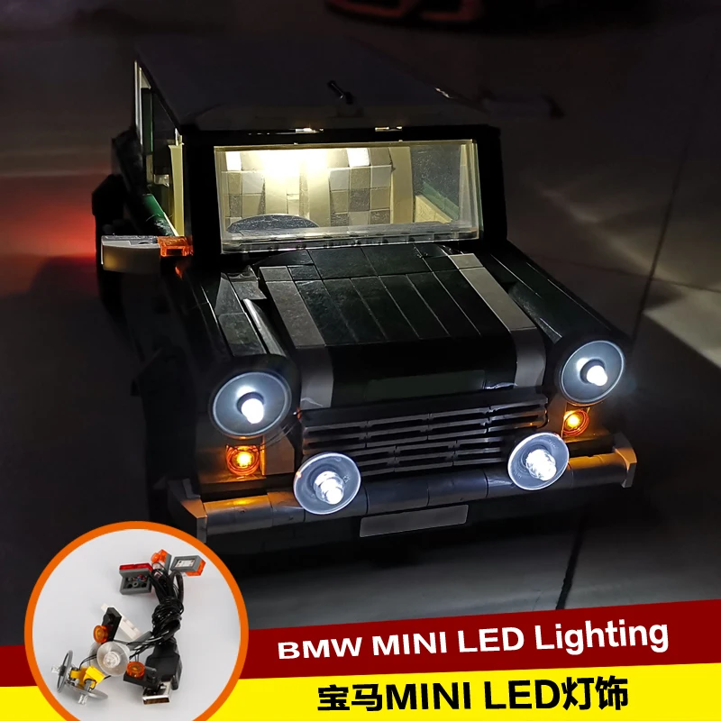 Led light Kit for 10242 MINI Cooper Building Blocks Added license light 21002