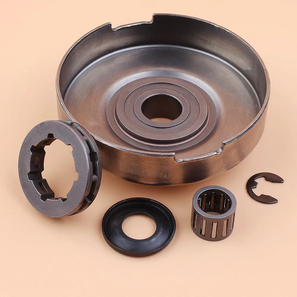 3/8 "7 T กลองกลองแบริ่งเฟืองเครื่องซักผ้าชุดคลิปสำหรับ HUSQVARNA 365 362 371 372 XP 372XP Chainsaw