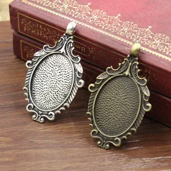 Fit 18x25mm Cabochons Summer Fashion Cameo/Glass Frame bezel Settings Tray blank DIY Accessory Making 10pcs/lot K05281