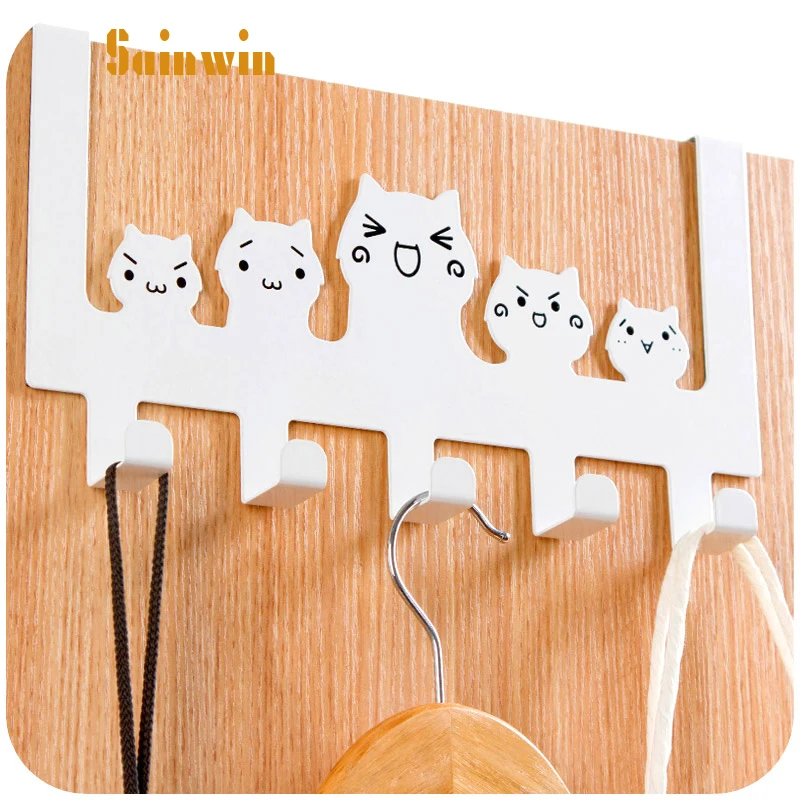 

Kitchen Cartoon Hook Creative After The Door Hangers Unmarked Clothes Hangers For Clothes Metal Hooks Bag Cap Hanger