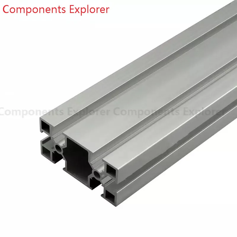 Perfil de extrusión de aluminio 4080GD, corte arbitraria, Color plateado, 1000mm