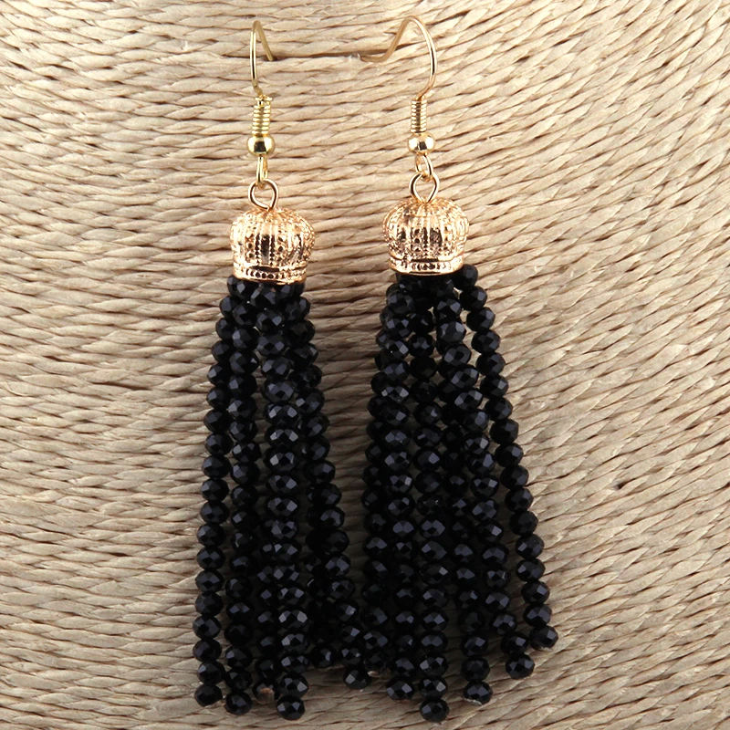 Free shipping Fashion Mini Shiny Glass Crystal Tassel Earring for Women Gift