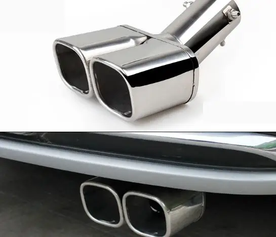 Car-Styling for SKODA KODIAQ 2017 (Exclude 2.0 car )Exhaust pipe Tail throat decoration Stainless steel