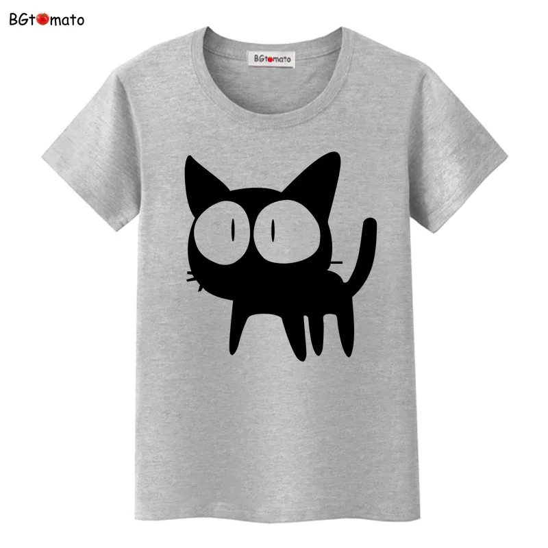 

BGtomato T-shirt Beautiful black cats lovely shirts for women's new style cartoon tshirt Original brand popular top tees