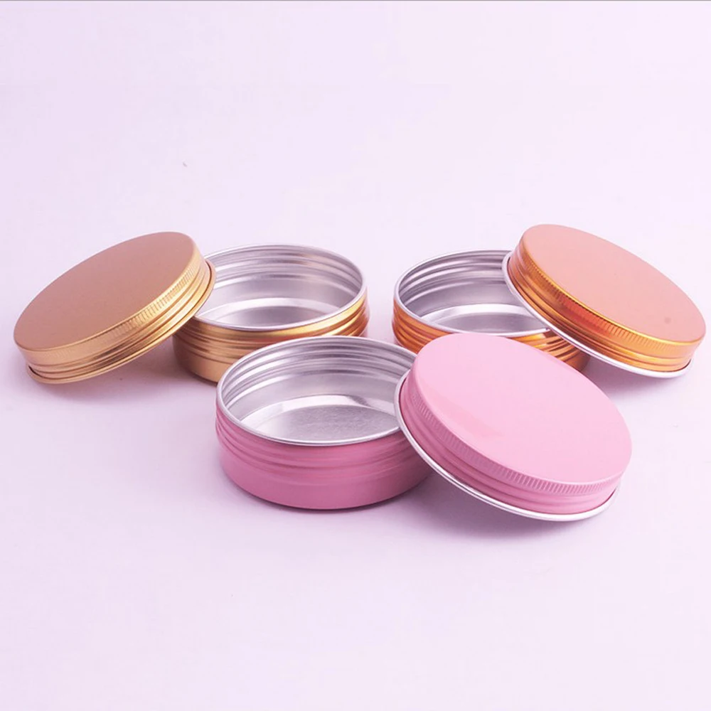 

30 шт./лот алюминиевые банки 60 мл золото розовый оранжевый металлическая банка 2 унции косметические контейнеры ремесла красочные алюминиевые коробки ZKH91
