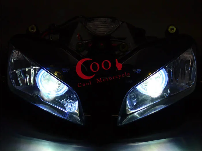 Custom Modified Headlight Projector Headlight Blue Angel Devil Eye Assembly For Honda CBR1000RR CBR 1000RR CBR1000 RR 2004-2007