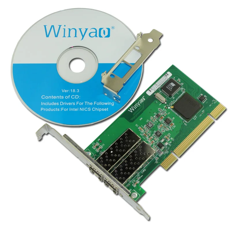 Placa de servidor ethernet, 2 portas sfp, fibra gigabit, 1000mbps, para 82546gb