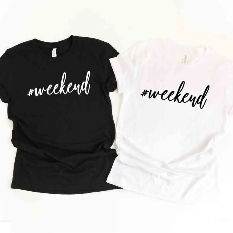 

Skuggnas New Arrival Weekend T-shirt Girls Trip shirts Weekend Vibes Girls trip t shirts Short Sleeve Fashion Tumblr t shirts