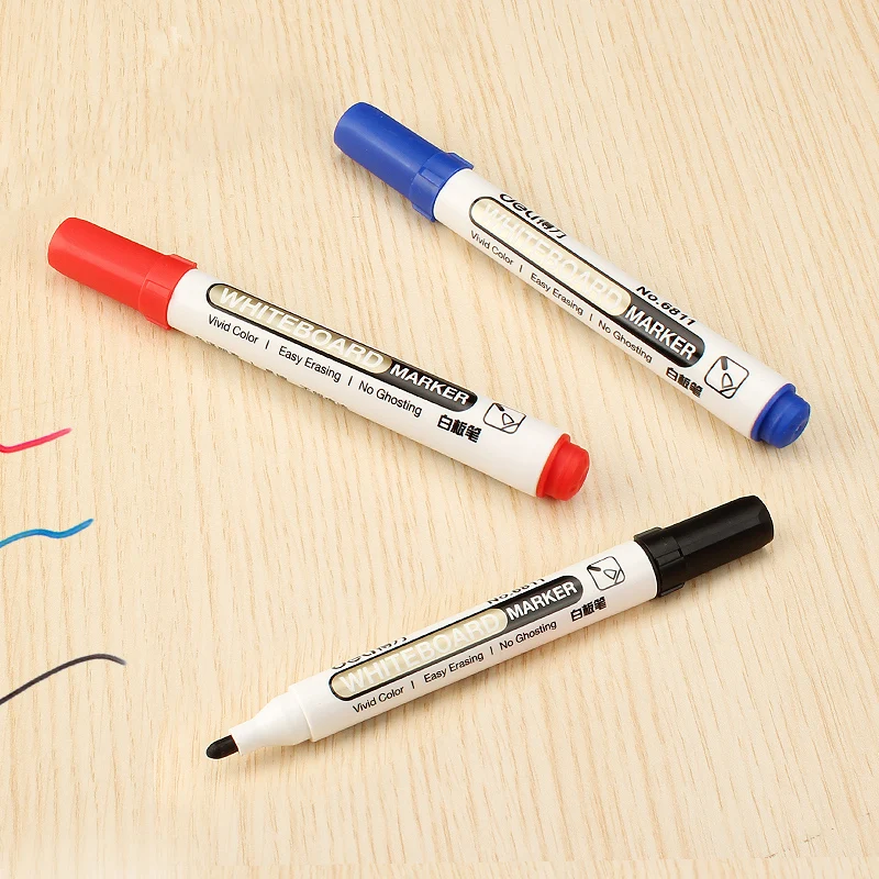 Deli 2mm Whiteboard Markers Easy Erasing Mark Pen Children Student Writing Drawing Graffit No Ghosting Office School Stationery