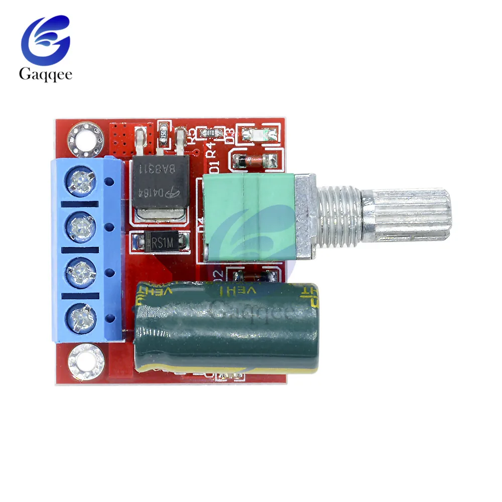Mini 5A 90W 12V PWM DC Motor Speed Controller Module 4.5V-35V Adjustable Speed Regulator Control Governor Switch 24V