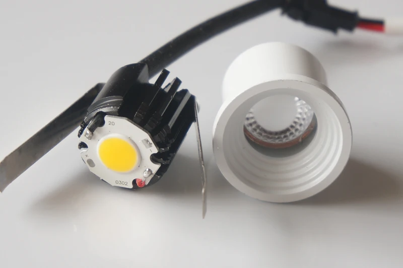 3W 5W Dimmable Cob Led Downlight Mini Cabinet Llight Cut Size 30mm Spot Lamp110V 220v white round body Include Led Driver