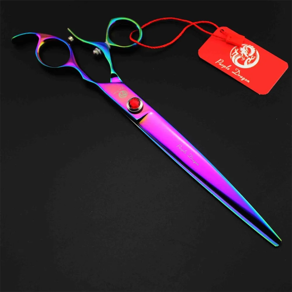 Japan 440C Professional 8 Inch Pet Scissors Dog Grooming Cutting Shears Hairdresser's Scissors with 360 degree rotate handle