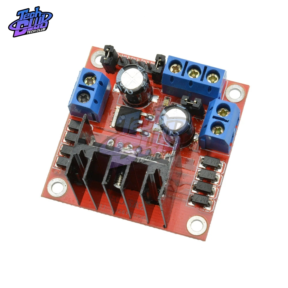 L298N Driver Board Module L298 Stepper DC Motor Car Robot Shield Expansion Development Board Plug-in Capacitor for Arduino