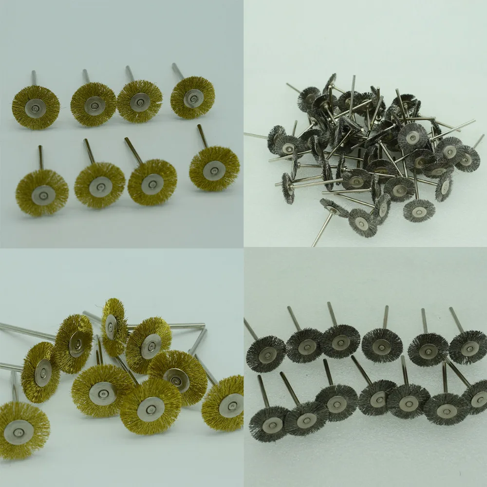 

100PCS Jewelry Stainless Steel Wire 1.5" Wheel Brush Polishing Rotary Tool for Dremel