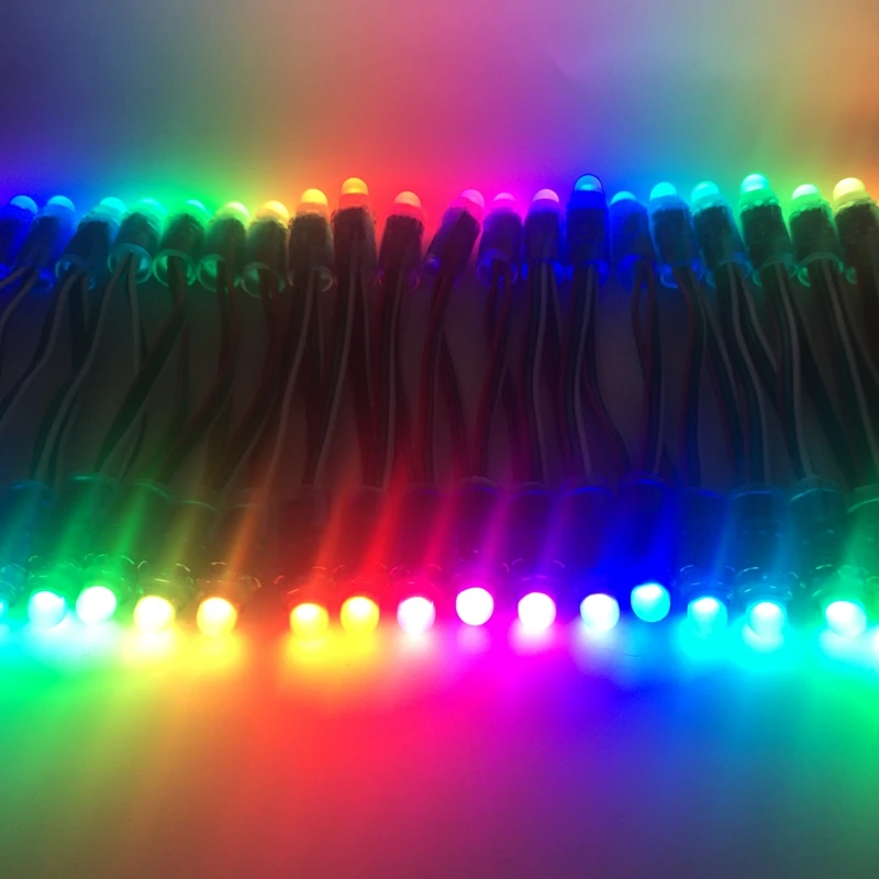 1000pcs 12mm WS2811 2811 IC Full Color Pixel LED Module Light DC 5V input IP68 waterproof RGB color Digital LED Pixel Light