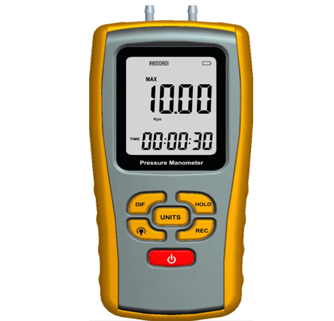 

Precision Digital Manometer GM511 Measuring Range 10kPa Maximum Pressure 50kPa Differential Pressure Meter Gauge Manometer