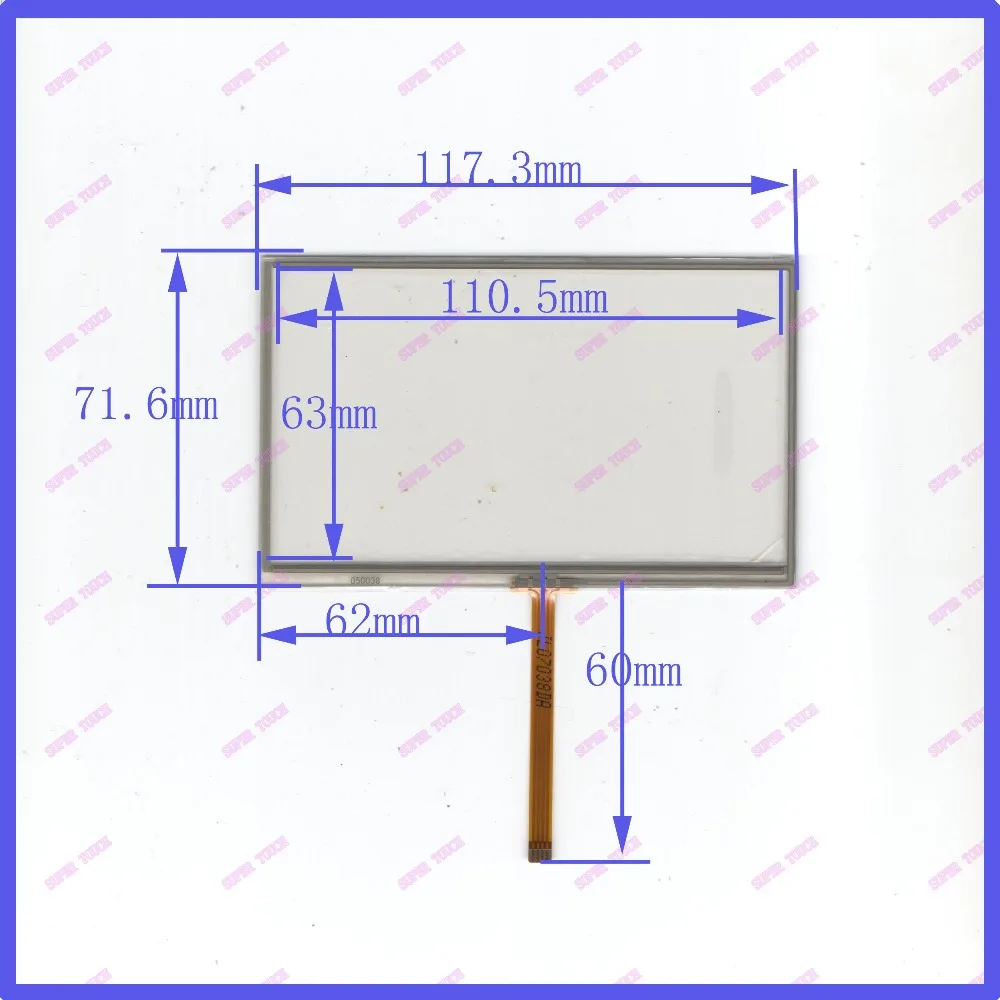 

ZhiYuSun NEW Resistive tinch touch screens 5 inch 4 lines touch screen 117* 70mm screen free shipping GLASS