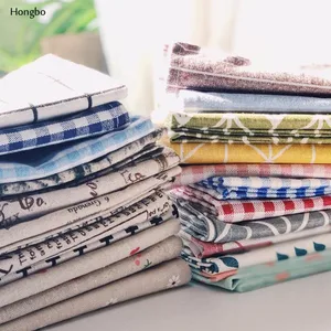 Hongbo -Placemat -Baumwollschach, japanische Modestil -Stofftisch Teppiche, einfache Design -Servietten, Küchengerichte, 1 PC 12 Hauptverkaufsgewebe für Sousplat - №8