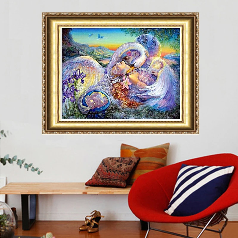 2015 NEW Leda And The Swan 40*50CM Diy Diamond Painting Kits Square Drill Rhinestone Pasted Painting Unfinis Room Decoration