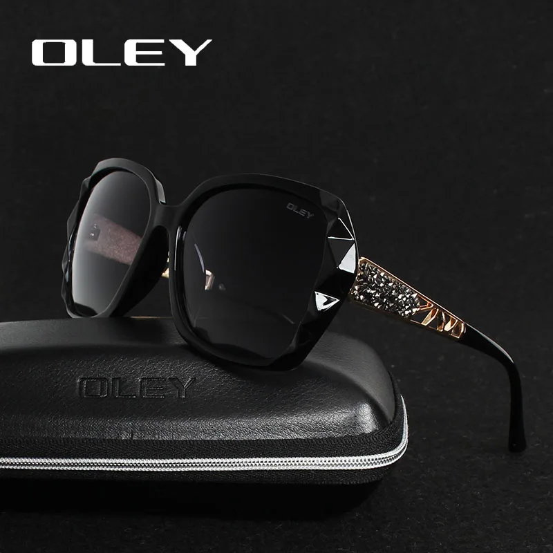 OLEY Oversized Sunglasses Women Luxury Brand Design Elegant polarized Glasses Female Prismatic spectacles Oculos De Sol mulher