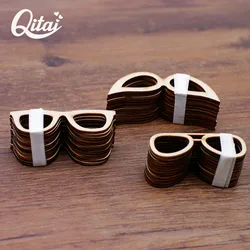 3 Kinds Of Style Wood Glasses QITAI 36Pieces/lot Fashion Wooden Home Decorations DIY Scrapbooking Crafts Party Decoration WF214