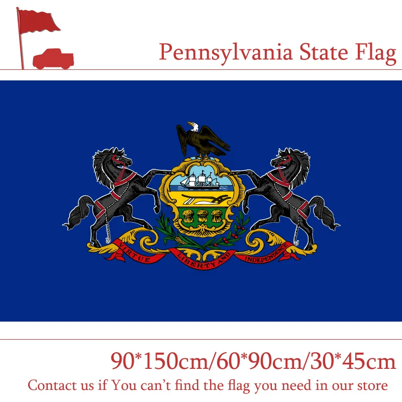 Pennsylvania State Flag 3*5ft Hanging Flag 40*60cm 60*90cm 90*150cm Flying Flag