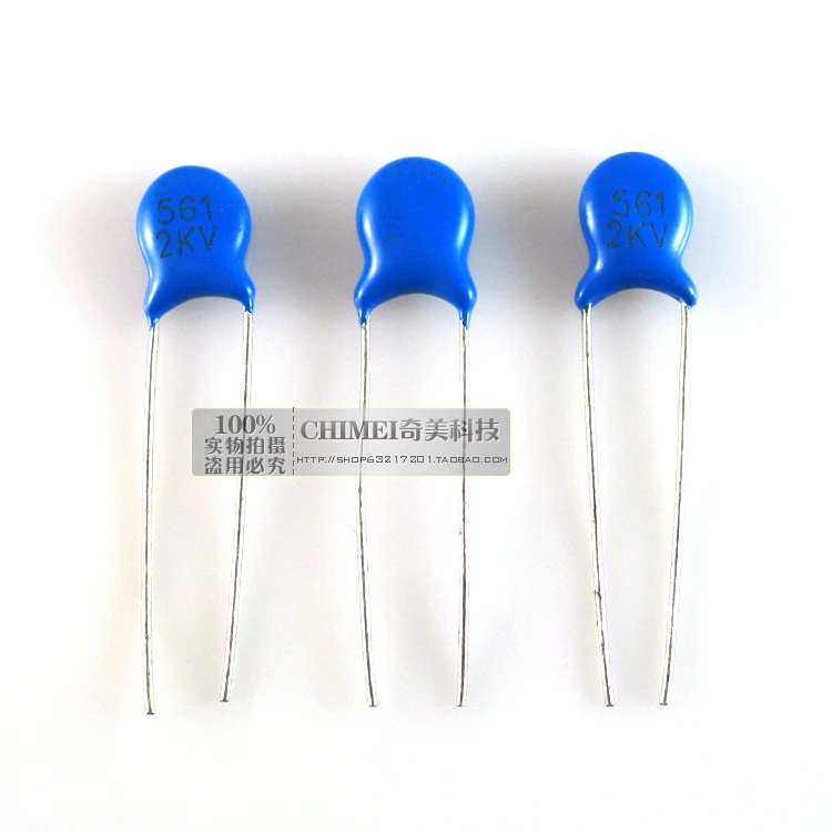 High voltage ceramic capacitors 2KV 561K ceramic disc capacitors commonly used in high voltage applications