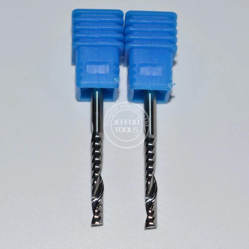 3.175*22 Solid Carbide Single Flute Sprial Bitwith Germany K55/CNC Router Bits With Nice Effect Cutting A Series