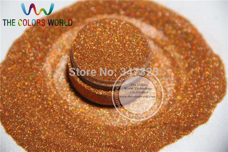 0.1mm Solvent Resistant Holographic Laser Orange color Makeup Glitter Powder  Eyeshadow  Face Body Cosmetic dust