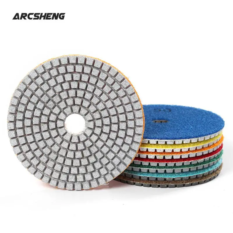 

4" 100mm 80mm Diamond Wet Polishing Pads Discs Granite Marble Concrete Stone Grinding Tool