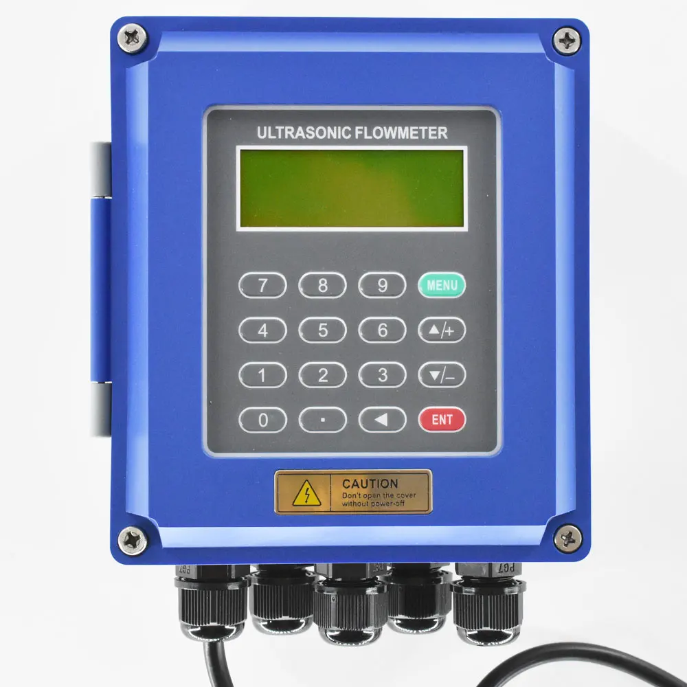 Digital Ultrasonic Water Flowmeter Wall Mounted Clamp On TM-1 Transducer DN50mm-700 TUF-2000B RS485 interface IP67 protection