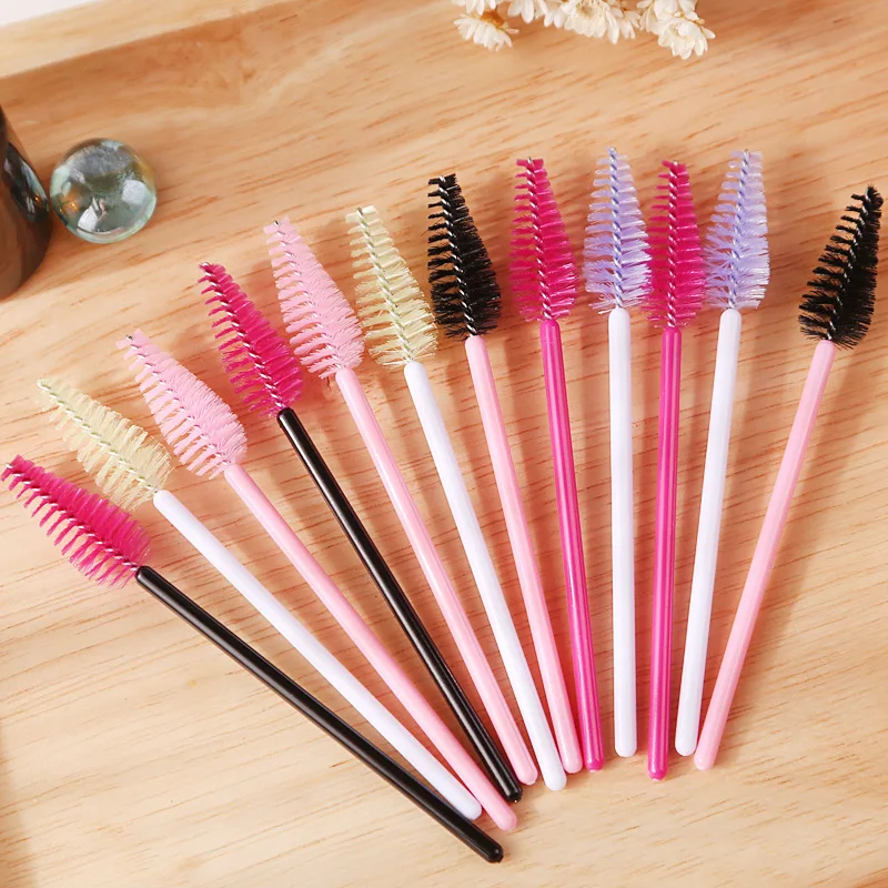 Drop Wasser Form Make-Up Pinsel Wimpern Verlängerung Werkzeug 1000Pcs Mix Farbe Mascara Wands Applikator Einweg Weibliche Wimpern Pinsel
