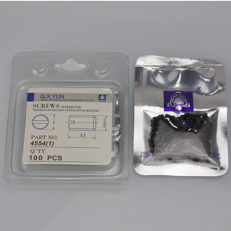 100pcs Sewing machine screw brother pegasus siruba kansai singer typical needle plate /feed dog/presser foot screw .....