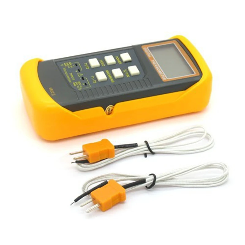 

Professional LCD Thermocouple Thermometer -50C-1300C K-Type Digital Temperature Meter Dual Channel Probe C/F/K Swift Data Hold