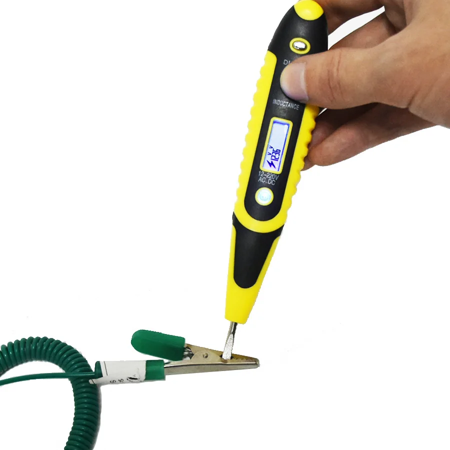 

2017 портативный цифровой электрический мульти-датчик 12-220 В измерительный детектор напряжения тестовая ручка с ночным видением