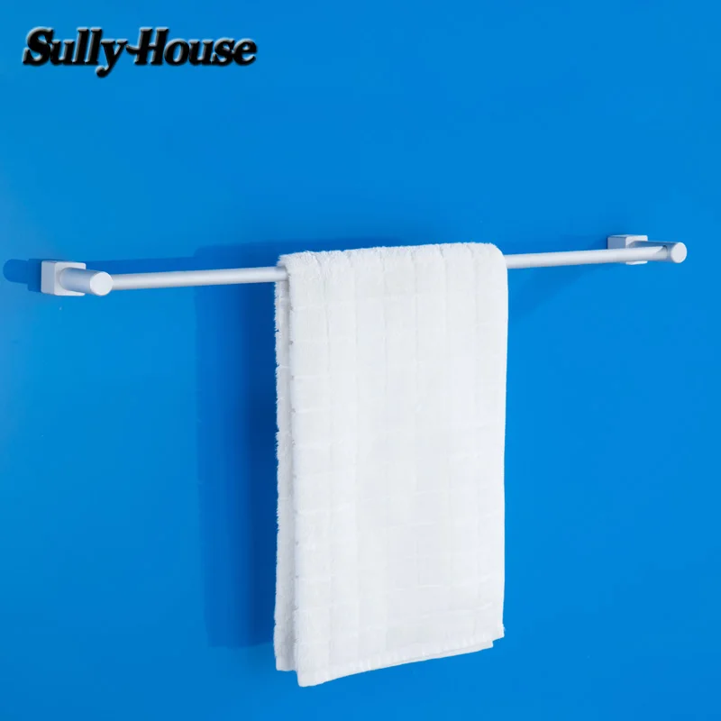 Sully House Space Aluminium Bathroom Double/Single Towel Bars,Towel Rail,60cm Towel Rack,Towel Holder,Bathroom Accessories