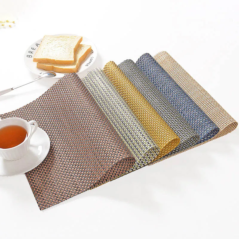 4Pcs/Lot Heat Insulated PVC Placemats Table Mat for Ding Table Placemat Bowl Pads Drink Coasters Non-slip Waterproof Table Mats