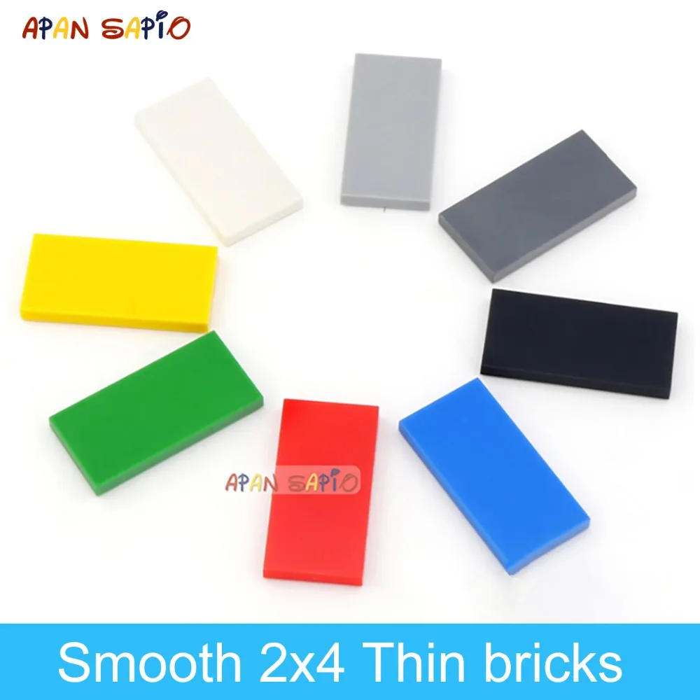 

80pcs DIY Building Blocks Figures Bricks Smooth 2x4 Educational Creative Size Compatible With 87079 Plastic Toys for Children