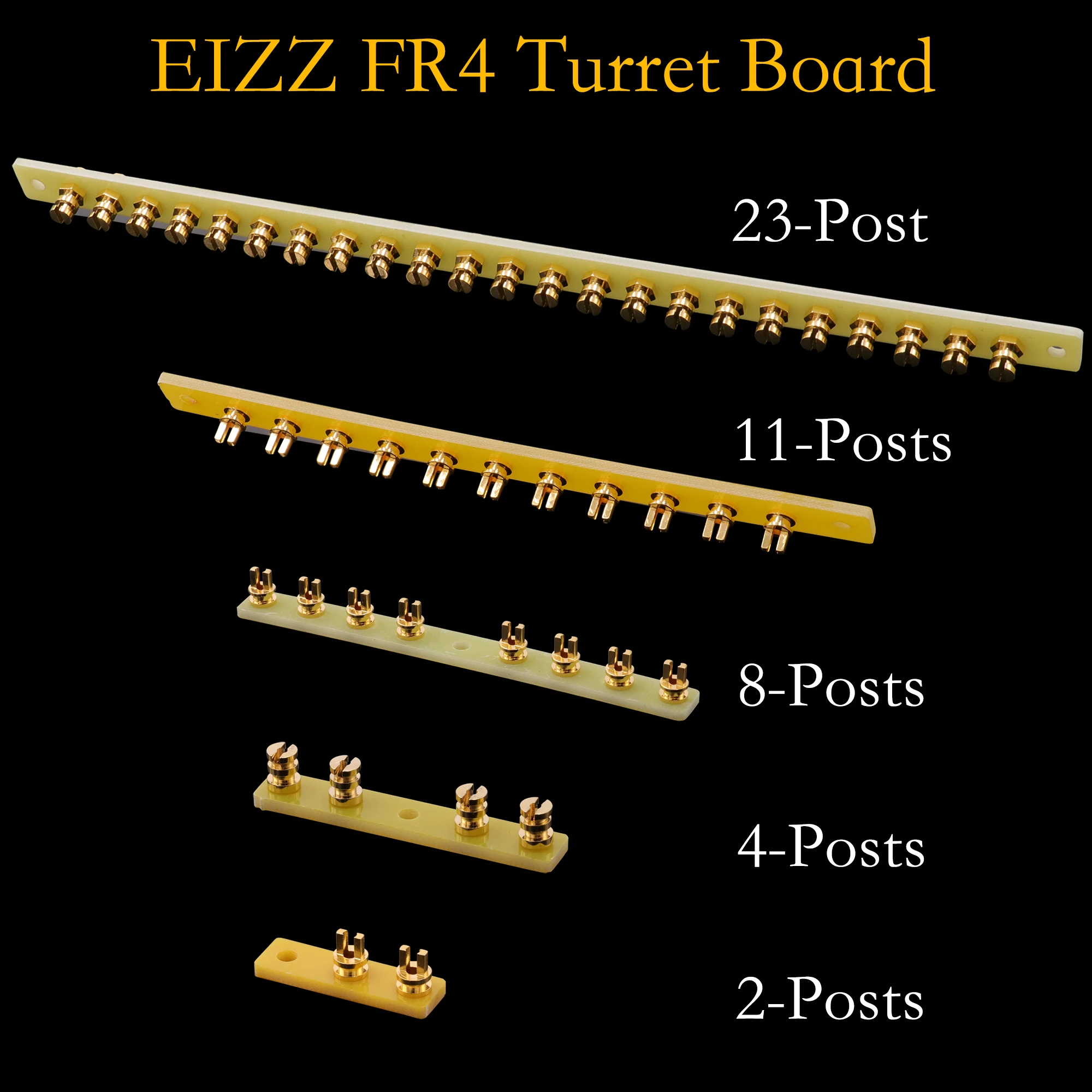 

TURRET BOARD EIZZ High End Brass FR4 Tag Strip Board Lug Board for Vintage Audio Amplifier Guitar AMP DIY Project HiFi