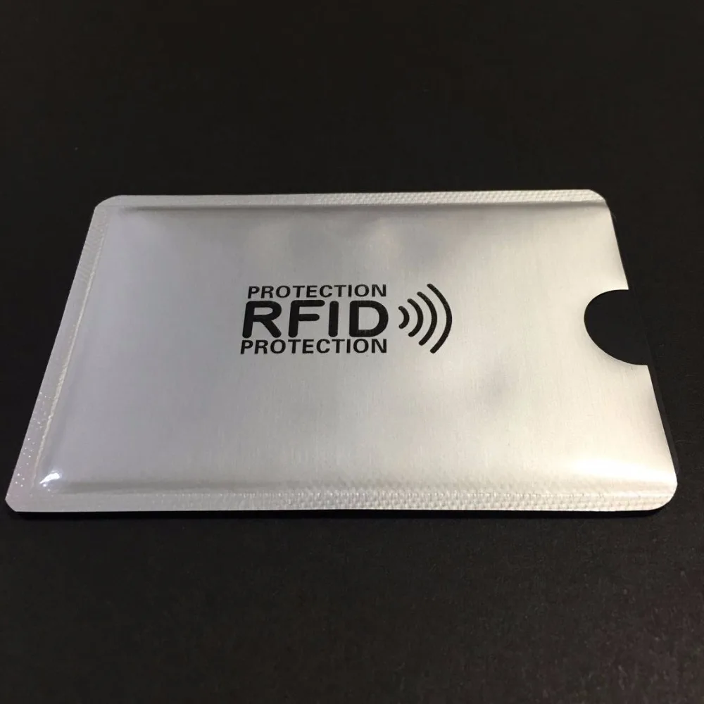 حافظة بطاقات الائتمان المضادة للمسح RFID ، 100 قطعة ، تأمين الهوية ، الدفع بدون تلامس