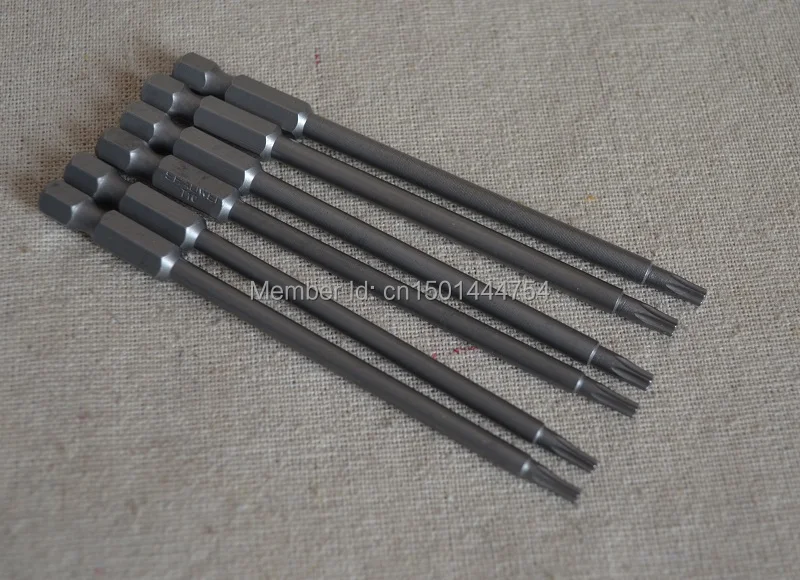 

New 10pcs 1/4" S2 Magnetic Screwdriver bit Hand tools Air bit Fast shipping T10 T15 T20 T25 T30 100mm