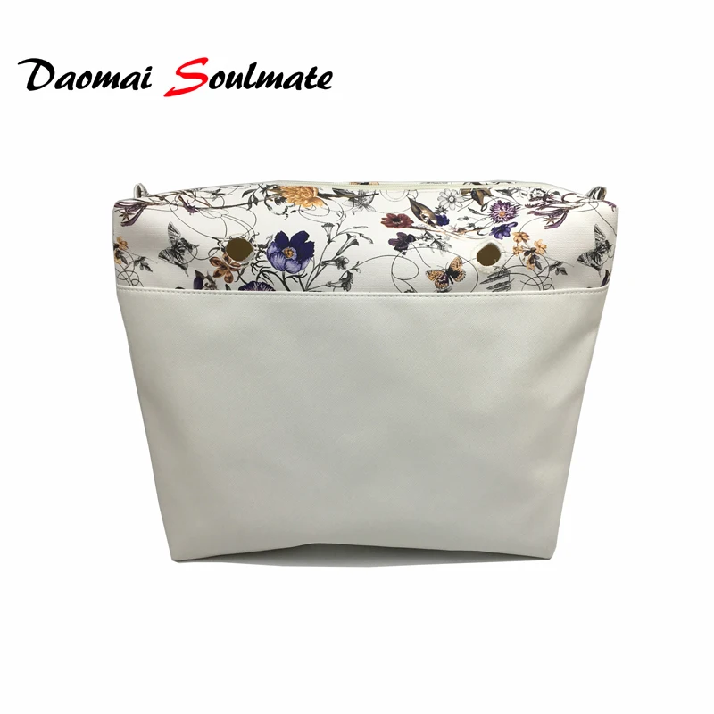 Colorful flower Classic Zipper Pocket Inner lining Interior for big size obag O&O bag Canvas lining Interior Insert organizera