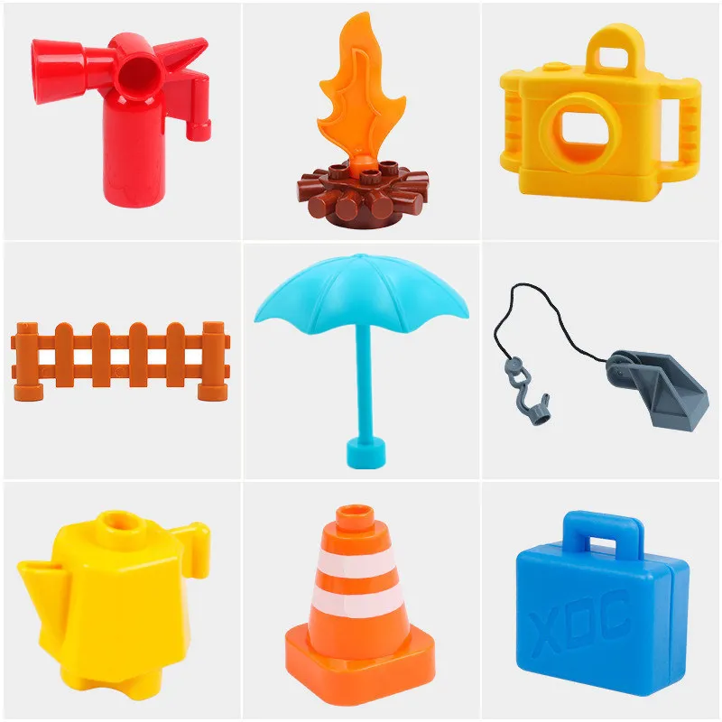 Diy Building Blocks Accessories Camera Fire Suitcase Fence Table Compatible with Brands Toys for Children Baby Kids Xmas Gifts