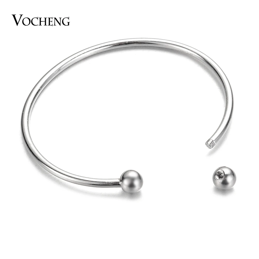 Wire Expandable Bangle Stainless Steel Adjustable DIY Charm Bangles Bead Can be Removed SL-021