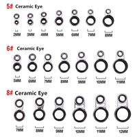 1x Telescopic Sea Fishing Rod Guides Rings 2/3/4/5/6/7/8/9/10/11/12mm Dia. Rock Fishing Rod Guide Rings Tips Repair Accessories