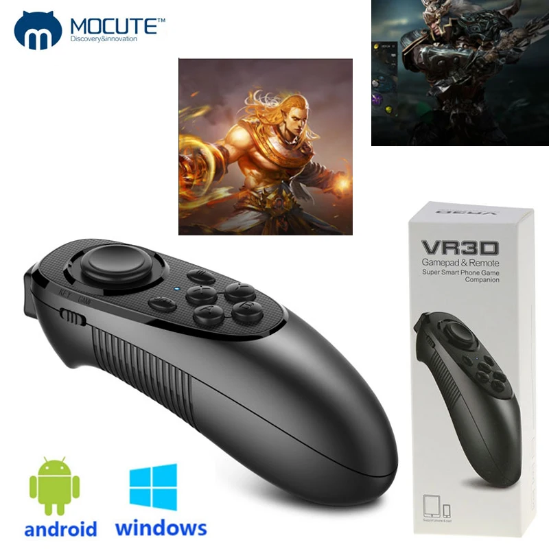 Mocute 052 무선 블루투스 vr 조이스틱 게임 패드 원격 컨트롤러 안드로이드 ios 전화 pc tv 박스 3d 가상 현실 안경