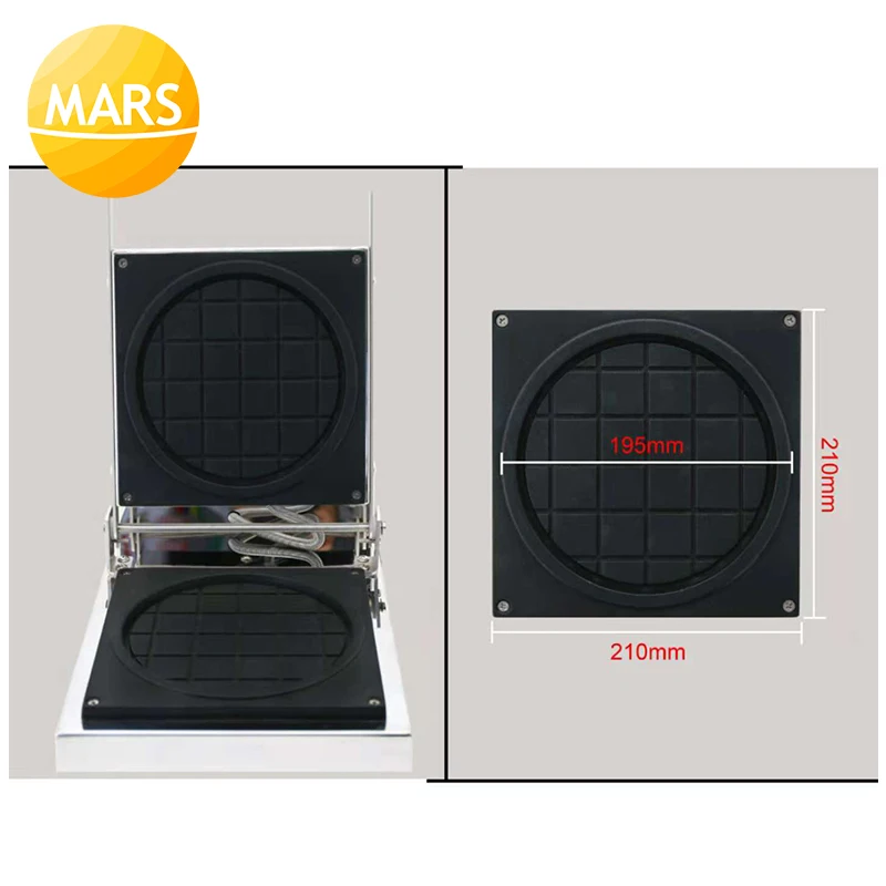 市販の電気ラウンドワッフルマシン,110v,220v,ベーキングマシン,鉄板充填,ケーキパン