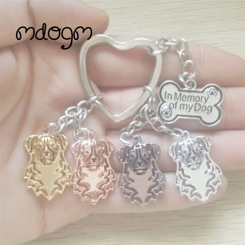 Australian Shepherd Dog Animal Gold Silver Plated Metal Pendant Keychain For Bag Car Women Men Girls Boys Love K055