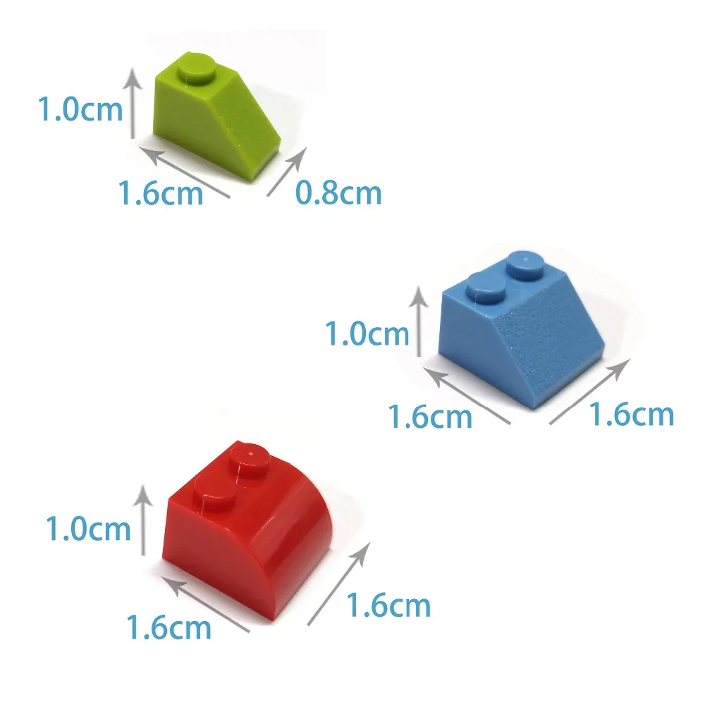 Bloques de construcción DIY para niños, ladrillos de figuras gruesas de pendiente 2x4, juguetes educativos creativos compatibles con 3037, 40 piezas