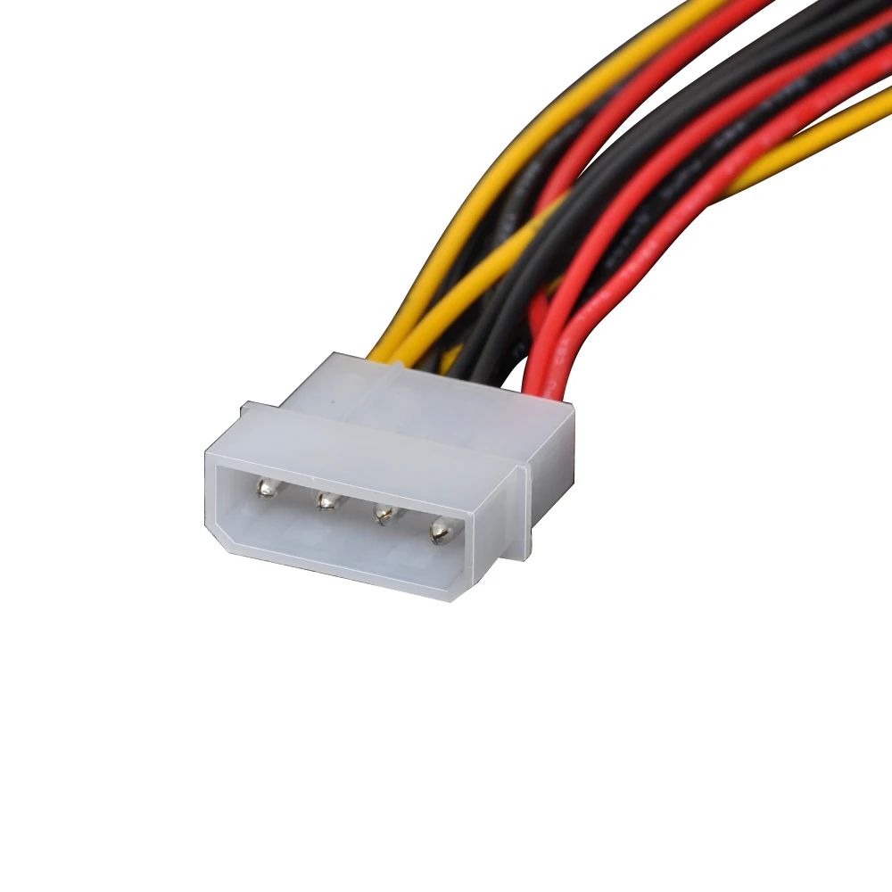 DeepFox 4 Pins Molex Male to 3 Port Molex IDE Female Power Splitter Computer Adapter 4 Pins IDE Power Cable